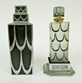 Vintage Rene Lalique Flacon Paris Lucien Lelong Skyscraper Perfume Bottle