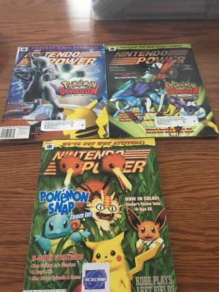 Nintendo Power Pokemon Stadium 1 & 2,  Snap Magazines Rare With Posters