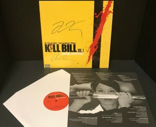 Kill Bill Soundtrack Vinyl Signed by Quentin Tarantino and Uma Thurman - Vol.  1 3
