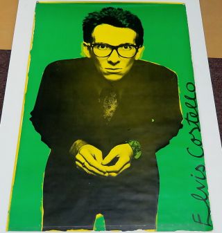 Vintage Elvis Costello Stiff Tour 1977 Uk Poster Barney Bubbles 40 " X 60 " Rare