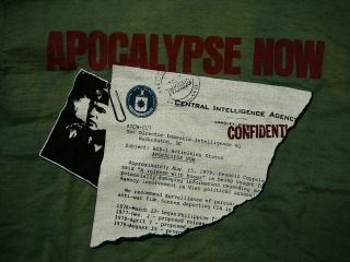 Apocalypse Now 1979 Employee Cast And Crew Shirt Vintage Rare Coppola