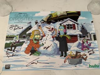 Sdcc Comic Con 2019 Excl Hulu Solar Opposites Signed Poster Justin Roiland