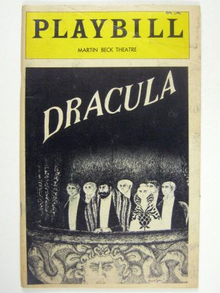 Dracula Playbill Opening Night October 1977 Frank Langella Edward Gorey Ticket