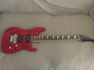 Megadeth - Full Band Autographed Guitar - Dave Mustaine -