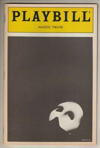 Michael Crawford & Sarah Brightman " Phantom Of The Opera " Playbill 1988 1st Mnth