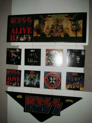 Extremely Rare KISS 1977 Alive 2 Hanging Mobile.  Aucoin.  Promotional Display 12