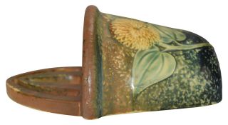 Roseville Pottery Sunflower Ceramic Wall Pocket 1265 - 7 2