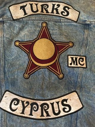 Punk Rock & Roll Vtg Denim Motorcycle Vest Custom Made Theatre Prop