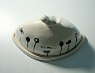 Rae Dunn Magenta Bird Chirp Home Butter Cheese Dome Dish M | RARE S/H 7