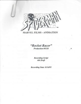 Mark Hamill Autograph On Spider - Man Cast Signed Production Script From Fox Kids