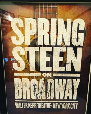 Bruce Springsteen Signed / Framed Springsteen On Broadway Poster