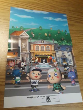 Animal Crossing: City Folk/rabbids Go Home 15.  5  X11.  5  Double Sided Poster