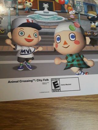 Animal Crossing: City Folk/Rabbids Go Home 15.  5  x11.  5  Double Sided Poster 2