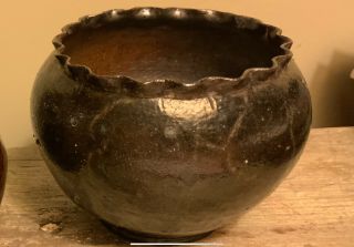 George Ohr Pottery Reptilian Glaze Paper Thin 1800’s Ruffle Vase Biloxi