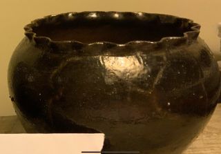 george ohr pottery Reptilian glaze paper thin 1800’s ruffle vase Biloxi 3