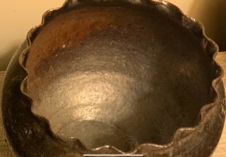 george ohr pottery Reptilian glaze paper thin 1800’s ruffle vase Biloxi 4