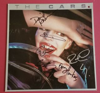 The Cars Signed First Album Vinyl By 4 In Person Autograph Ric Ocasek Proof