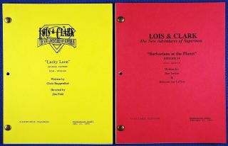 6 Warner Bros Lois & Clark Superman Tv Production Scripts,  1994 - 96