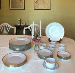 Tiffany “Gold Band” formal dinnerware,  gold - rimmed fine china,  Limoges France 2
