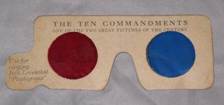 3d Glasses Plastigrams Ives - Leventhal 1924 Silent Film Anaglyph