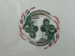 RARE Meissen Porcelain Green Dragon Red Dot COVERED TUREEN w SERVING PLATTER 9