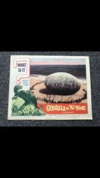 1964 Set Of 8 Lobby Cards.  Godzilla Vs The Thing.  Great shape.  Monster Halloween 3