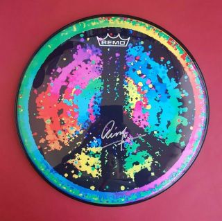 Signed Drum Head Artwork Ringo Starr Limited Edition Beatles Remo Autograph Skin