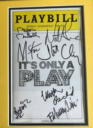 It’s Only A Play Cast Signed Broadway Playbill Rupert Grint Nathan Lane Framed 3