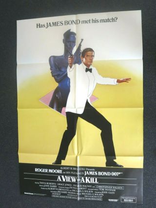 A View To A Kill James Bond 007 Uk One Sheet Movie Poster