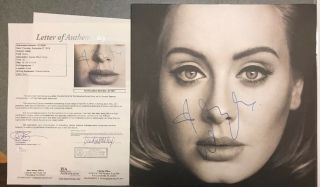 Adele Adkins Signed 25 Vinyl Jsa Letter Extremely Rare Autograph