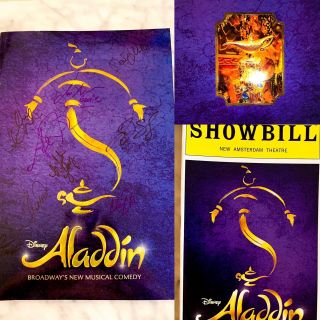 Aladdin Broadway Musical Program,  Playbill Signed Cast Jacobs Reed Iglehart