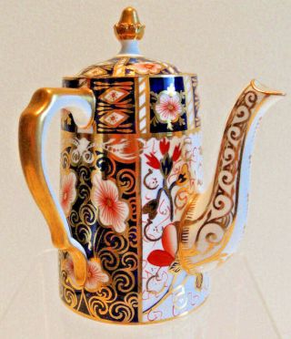 Extremely Rare Royal Crown Derby 2451 Traditional Imari Side Handle Cocoa Pot