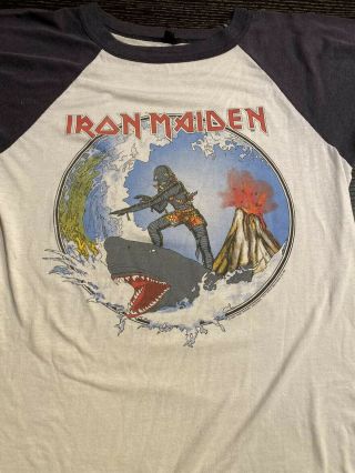Vintage 1985 Iron Maiden Hawaii Concert Tour Shirt Rare