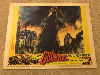 Godzilla 1956 U.  S.  Lobby Card - - Vintage - Classic