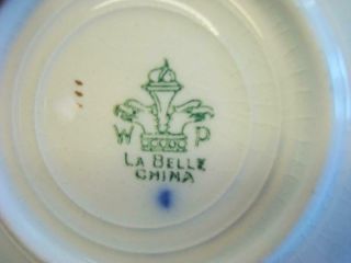 La Belle China Flow Blue Chocolate Pot with Cups,  Saucers 4