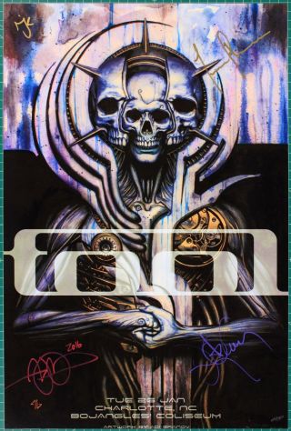 Tool @ Charlotte 2016 Band Signed Concert Poster Autograph Merch By Adi Granov
