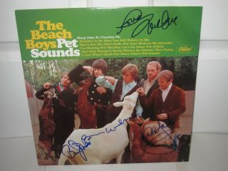 The Beach Boys Signed Pet Sounds Album Brian Wilson Love Autograph Lp Proof