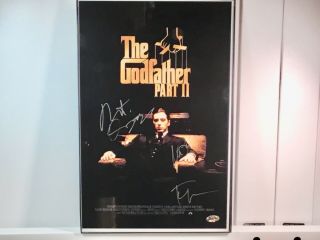 Al Pacino,  Deniro,  Coppola Signed Auto 11 X 17 The (godfather Ii) Movie Poster