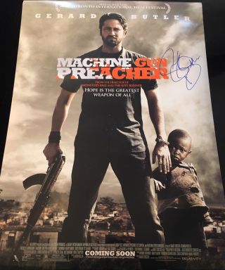 Gerard Butler Signed Autograph " Machine Gun Preacher " Ds 27x40 Movie Poster