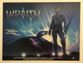 The Wraith Uk Quad Linen Backed Poster 80s Movie