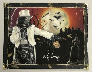 Alice Cooper Hand Signed Artwork Art Painting Nightmare Proof