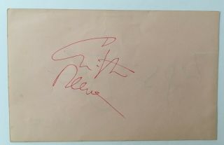 Christopher Reeve Signed Autographed 4x6 Album Page Full Jsa Letter Superman