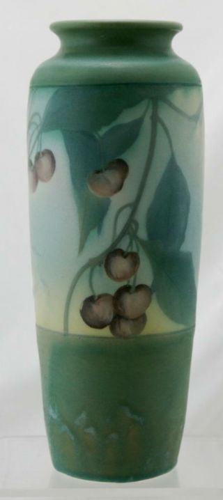 Rookwood Vellum 12 " Vase By Ed Diers D1908 W/cherries