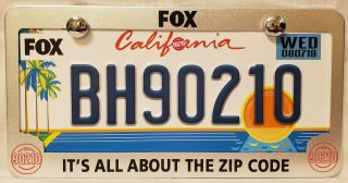 Exquisite " Beverly Hills 90210 " Promo License Plate In Musical Keepsake Box