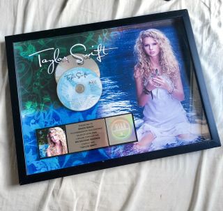 Taylor Swift Self - Titled Official Riaa Certified Platinum Award Album Plaque