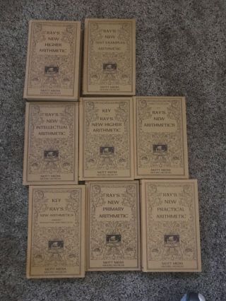 Rays Arithmetic Copyright 1879 - 8 Volumes,  Hard Cover
