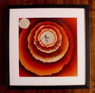 Stevie Wonder Signed & Framed Vintage 1976 Songs In The Key Of Life Vinyl
