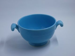 Fiesta Turquoise Covered Onion Soup Bowl.  VERY RARE 2
