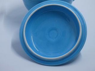 Fiesta Turquoise Covered Onion Soup Bowl.  VERY RARE 3
