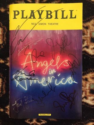Andrew Garfield And Cast Signed Angels In America Playbill